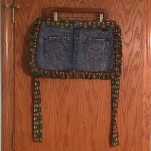 Christmas Denim Apron with Pockets LNC